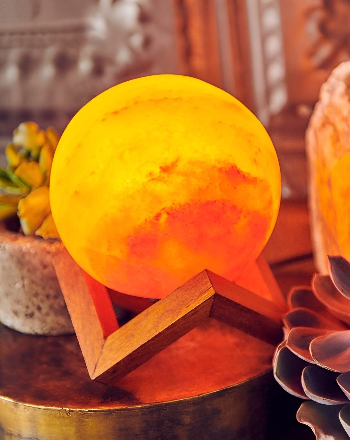 Salt Moon Lamp | Authentic Pink Salt Crystal for Home Decor